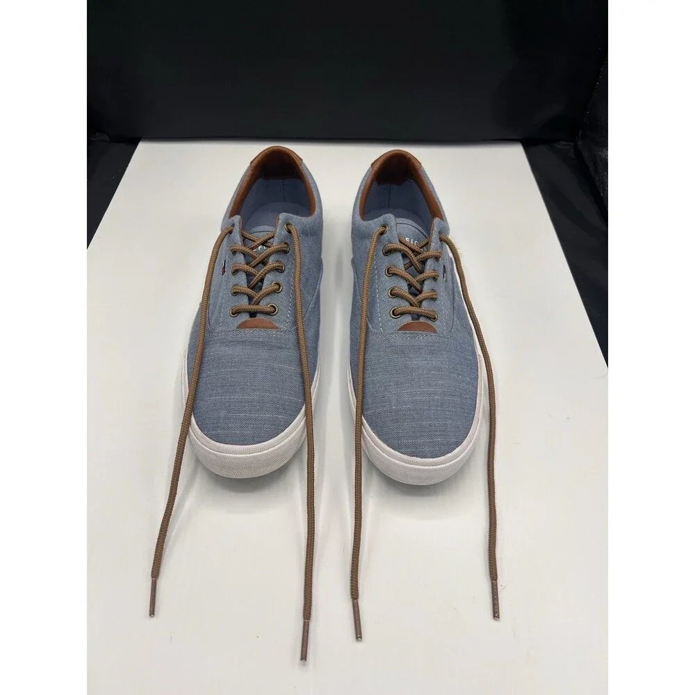 Tommy Hilfiger TMPHEL-R Canvas Sneakers Men’s 10 Blue Chambray Lace Up Casual